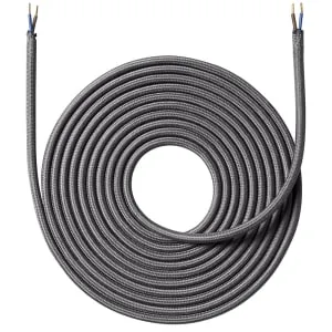Stofledning - Mørkegrå - 4 meter