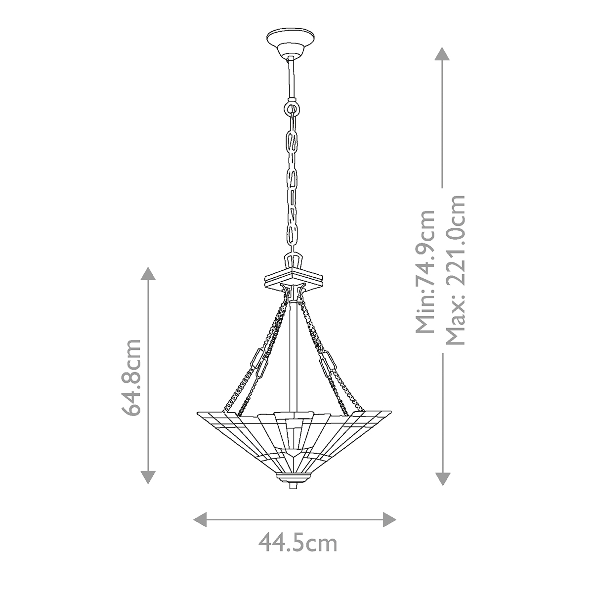 Tiffany Inglenook 3 pendel B