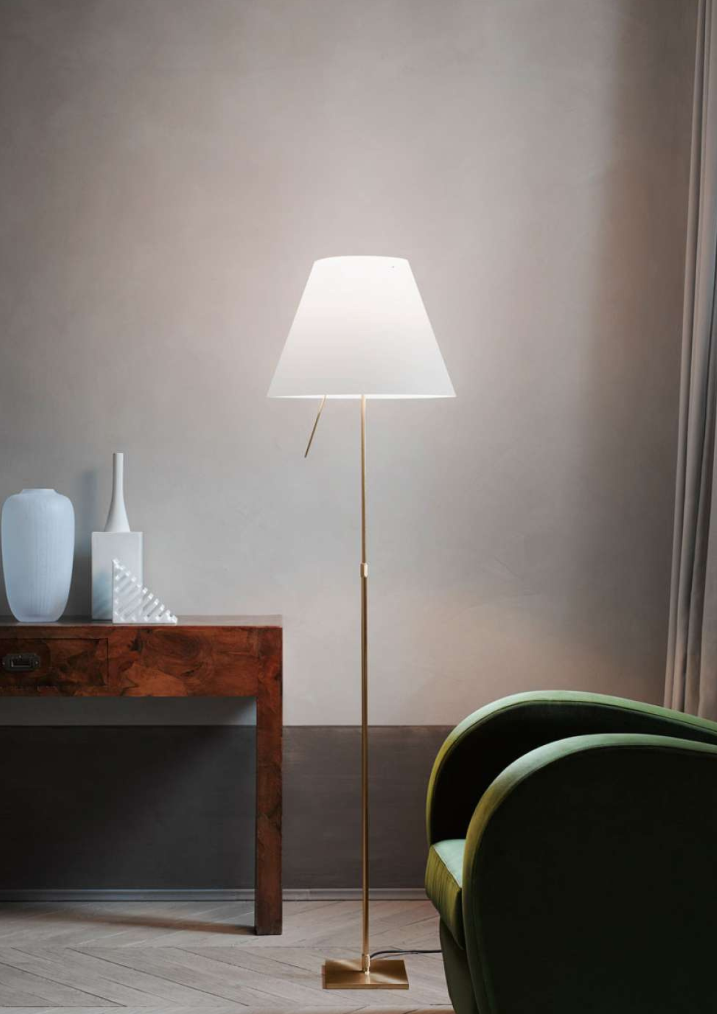 Luceplan Costanza Gulvlampe Messing