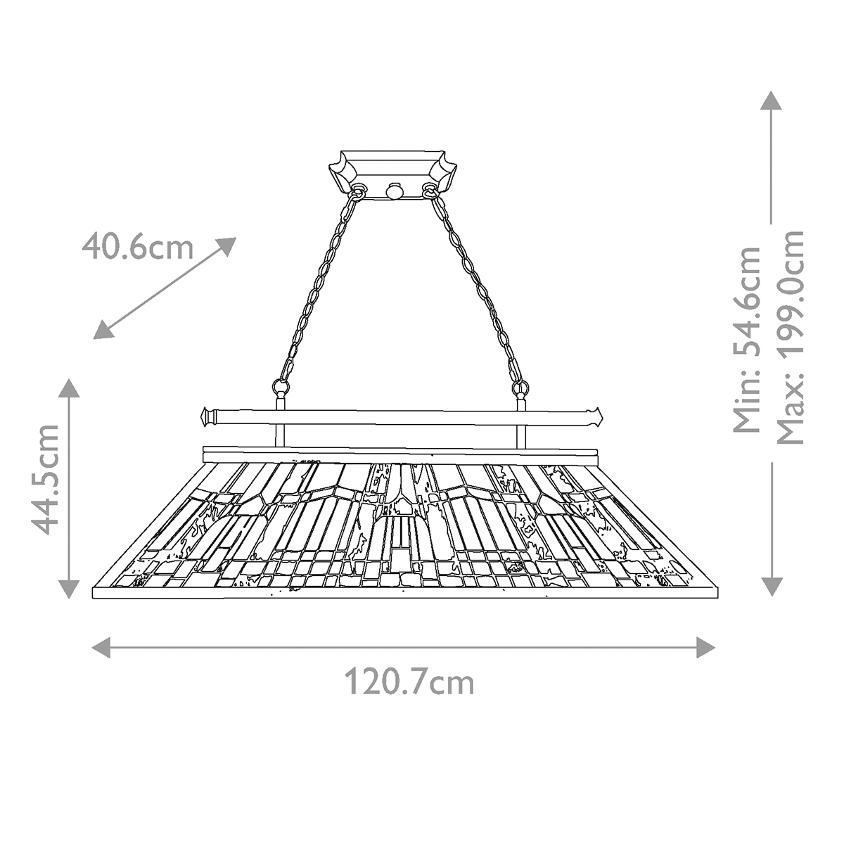 Tiffany Inglenook 3 bordlampe Isle