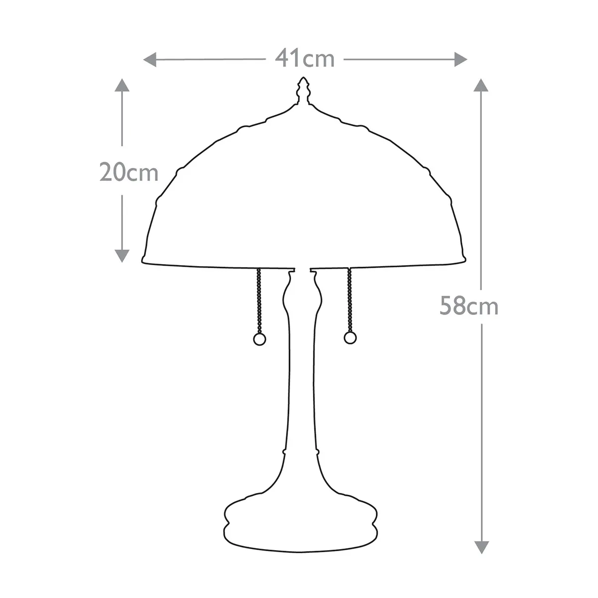Tiffany Kami 2 bordlampe