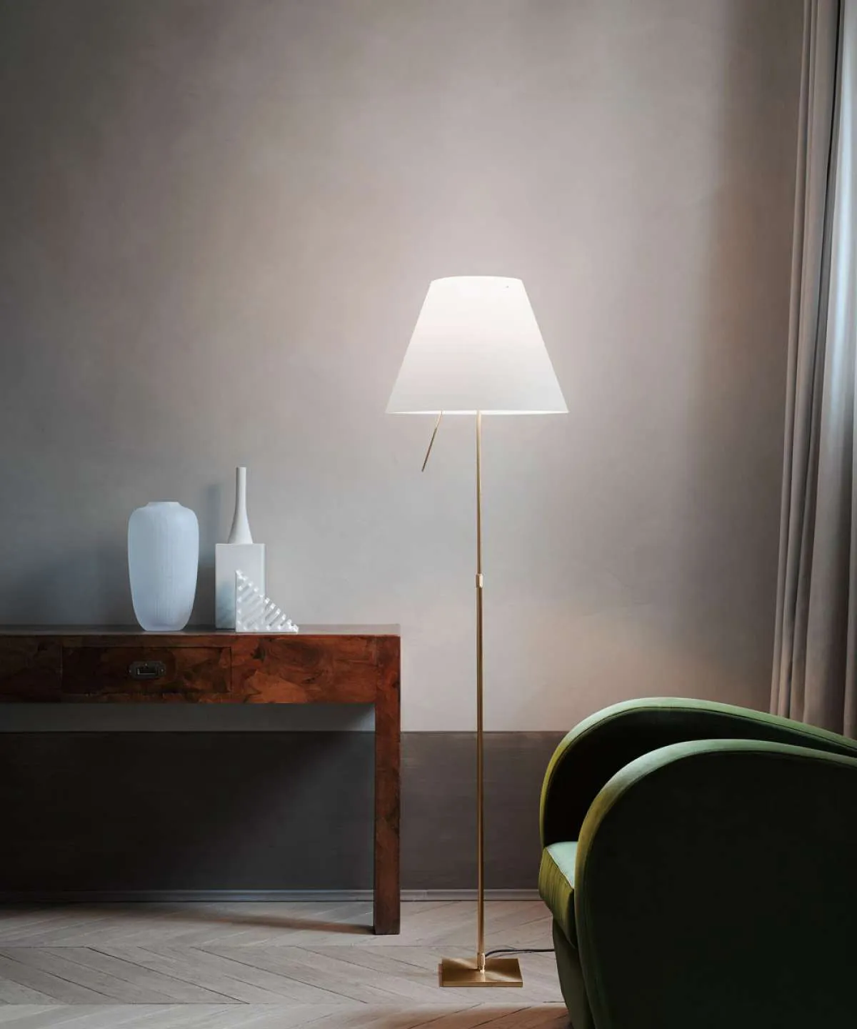 Luceplan Costanza Gulvlampe Messing