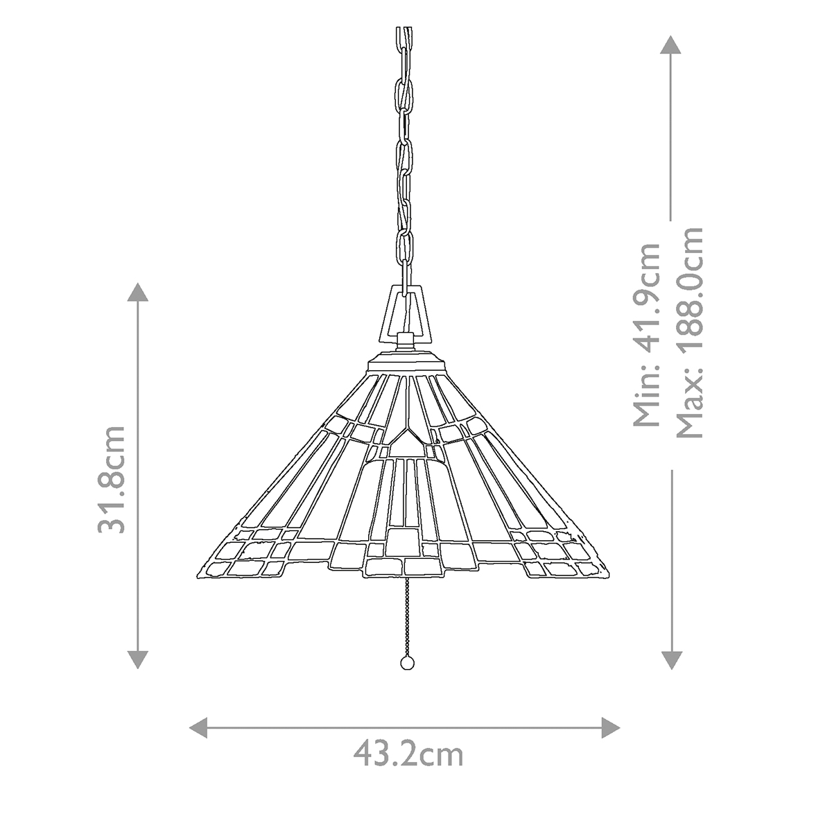 Tiffany Inglenook 3 pendel A