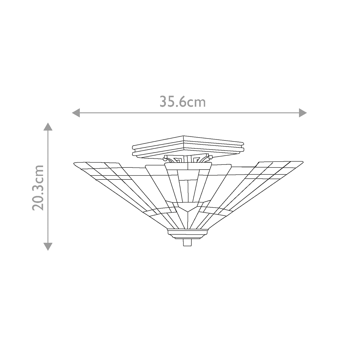 Tiffany Inglenook 2 loftlampe