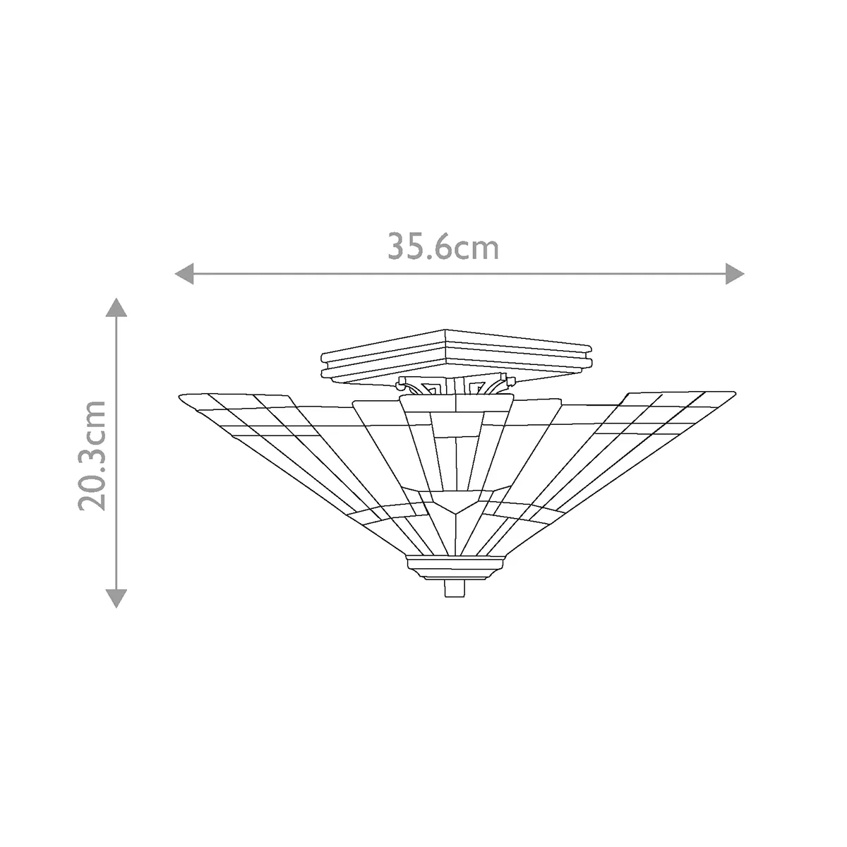 Tiffany Inglenook 2 loftlampe
