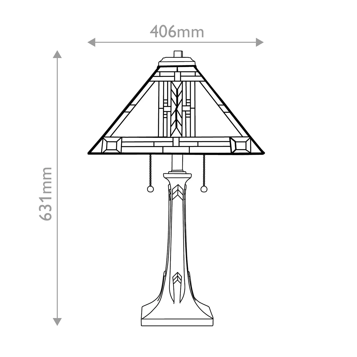 Tiffany Navajo 2 bordlampe