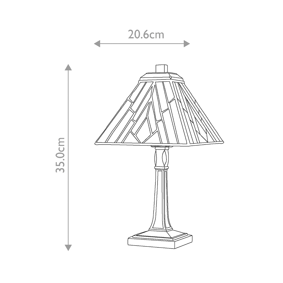 Tiffany Alderley 1 bordlampe Medium