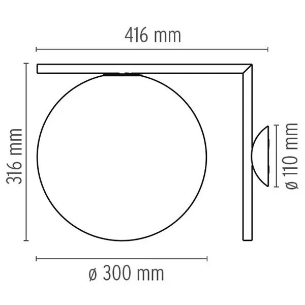 Flos IC C-W2 Væglampe 