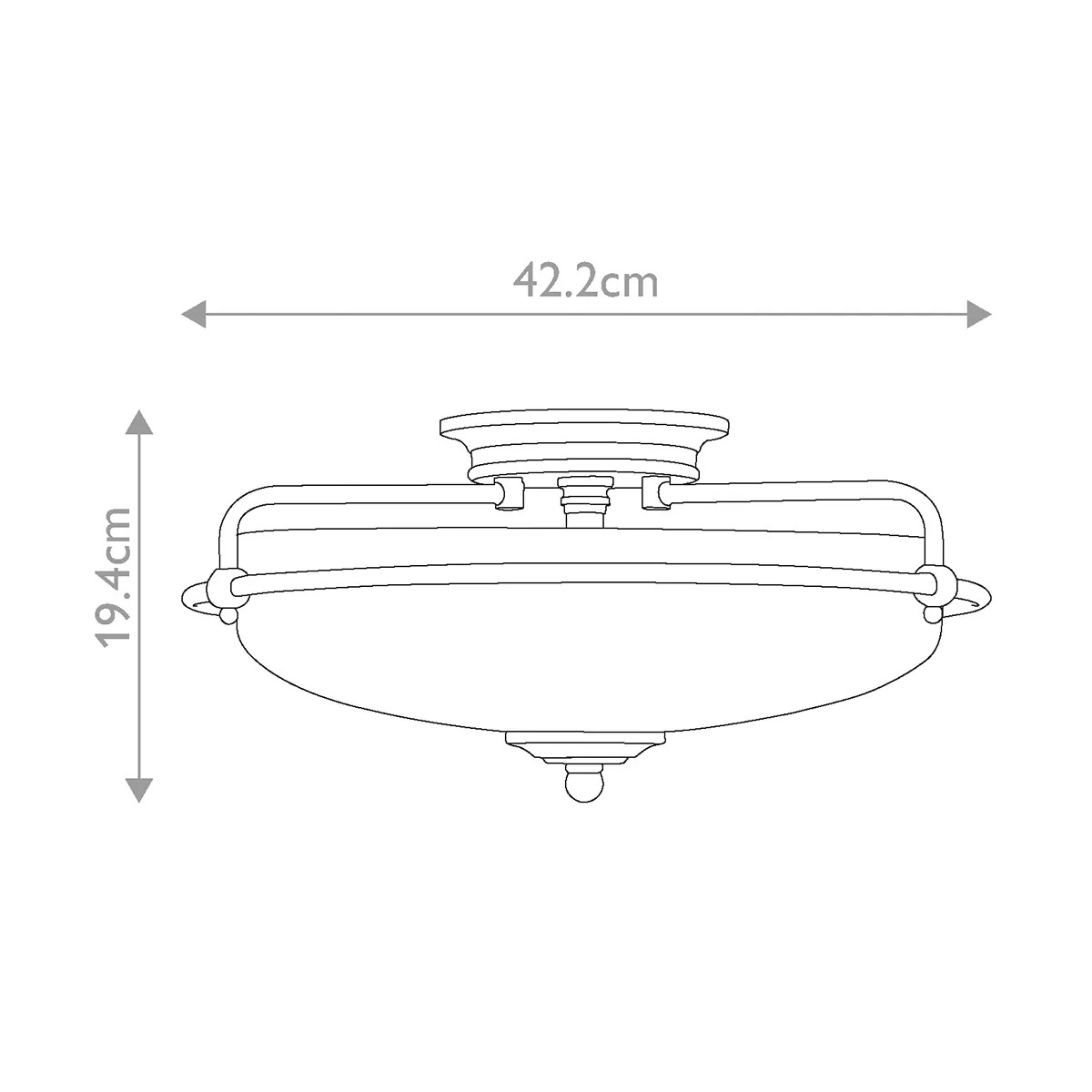 Elstead Griffin 3 plafond Messing