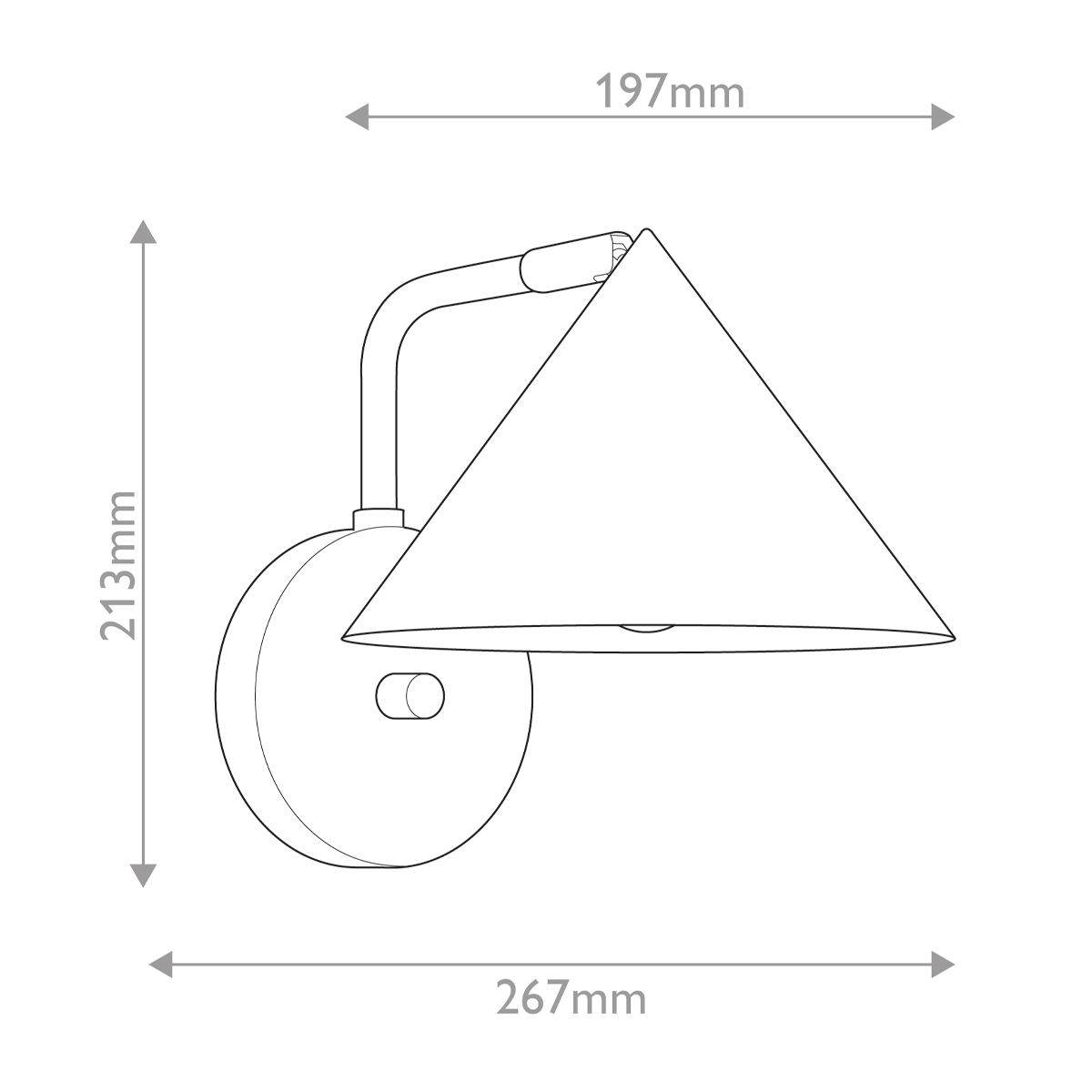 Elstead Remyck 1 væglampe - Sort