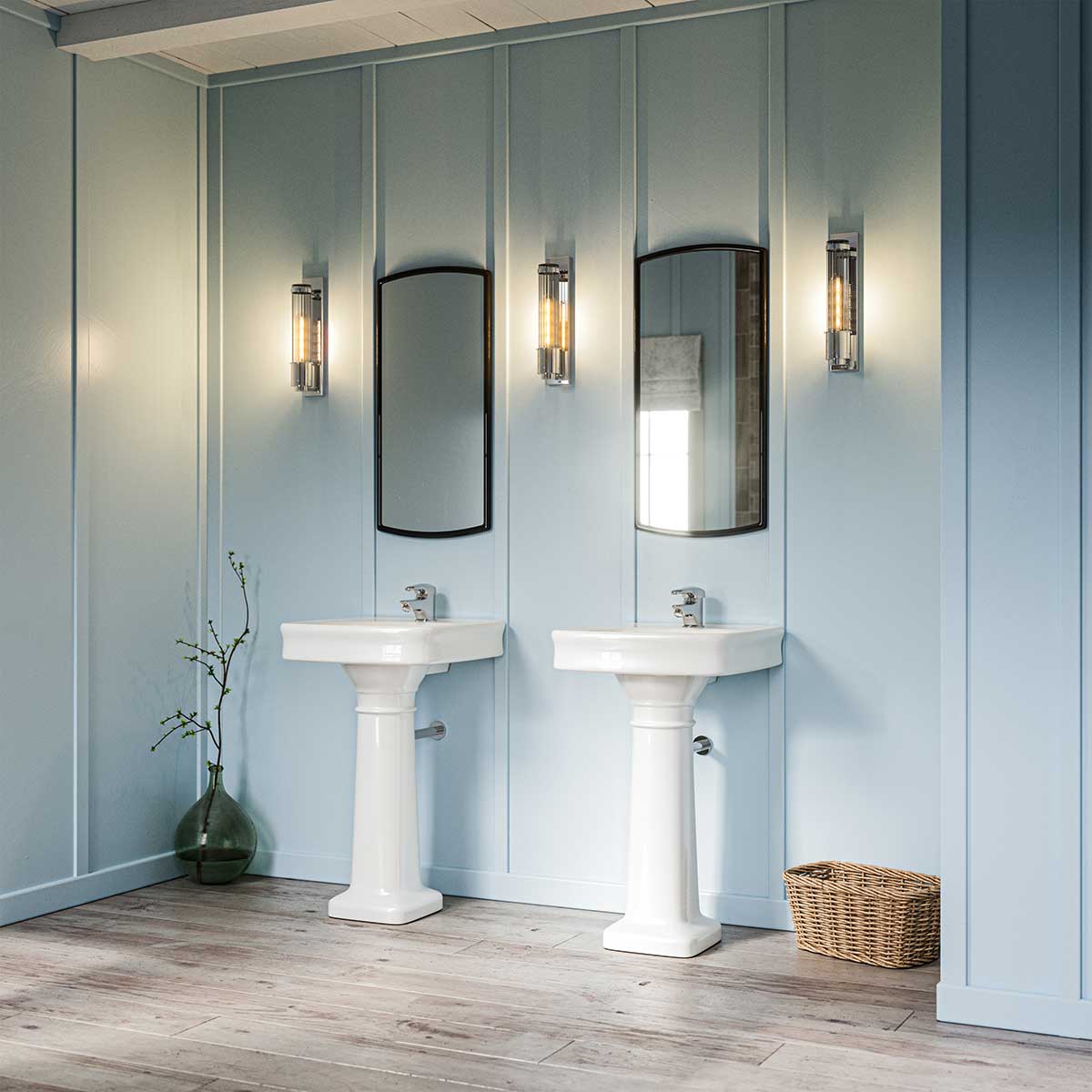 Elstead Wellington 1 væglampe Krom