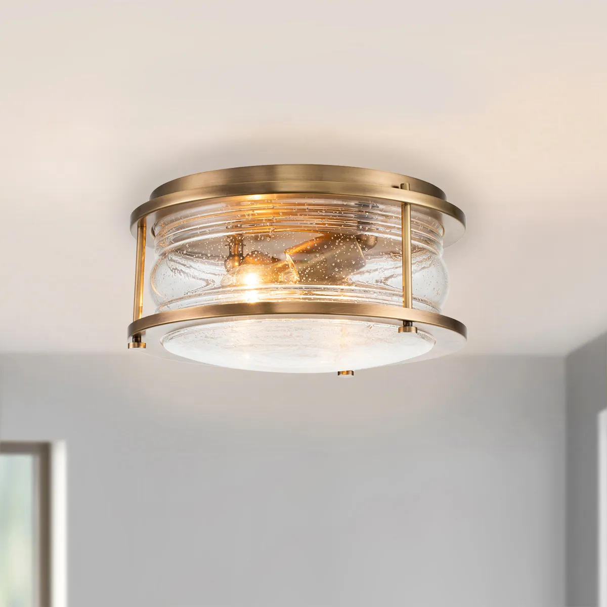Elstead Ashland Bay 2 loftlampe Messing
