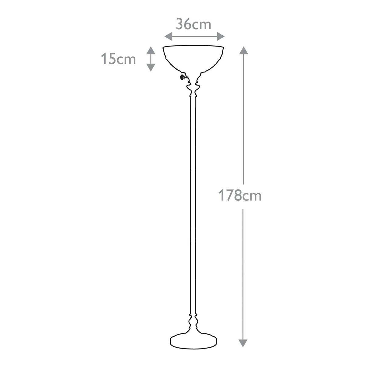 Tiffany Kami 1 gulvlampe