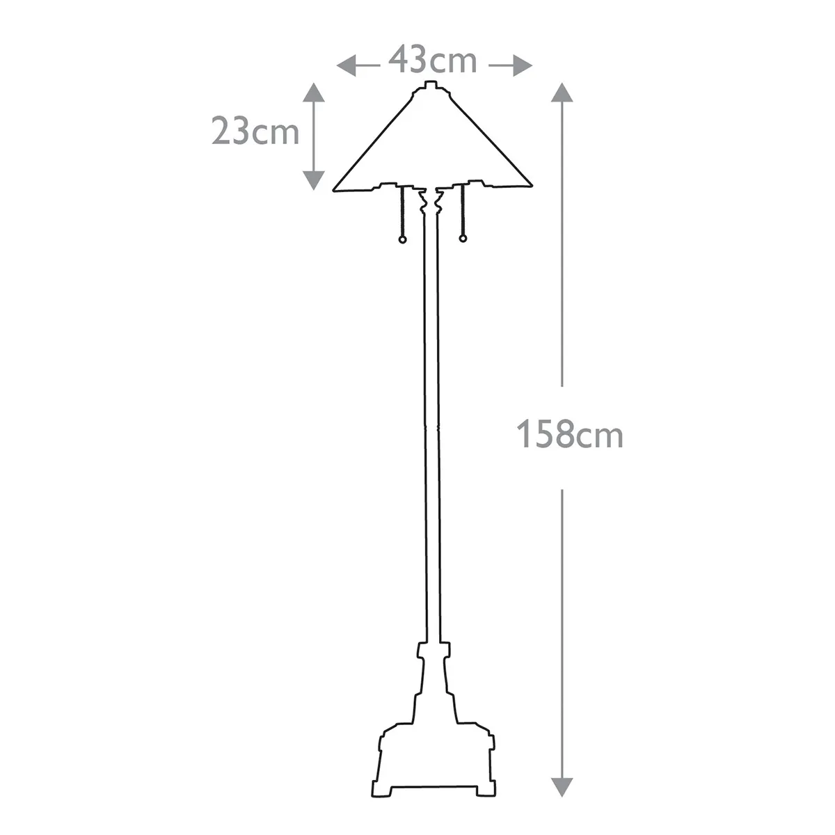 Tiffany Inglenook 2 gulvlampe